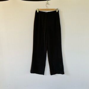 Lafayette 148 New York Black Silk Blend Wide-Leg Pants Women’s Size 6 Stretch